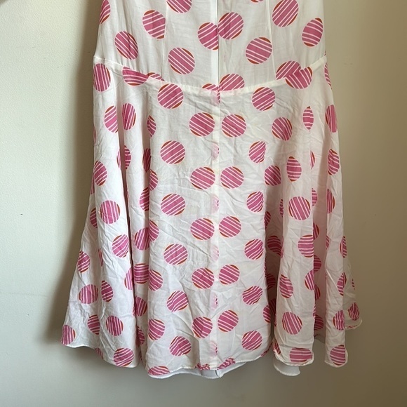 Vintage Y2K Philip DiCaprio Silk Polka Dot Halter Midi Dress - Picture 5 of 7